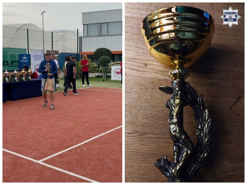 Tenisiści dla Fundacji. Wygrana policjanta z Gaszowic