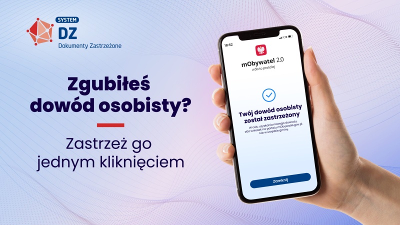 Zgubiłeś dowód? Teraz zastrzeżesz go w sekundę w aplikacji mObywatel