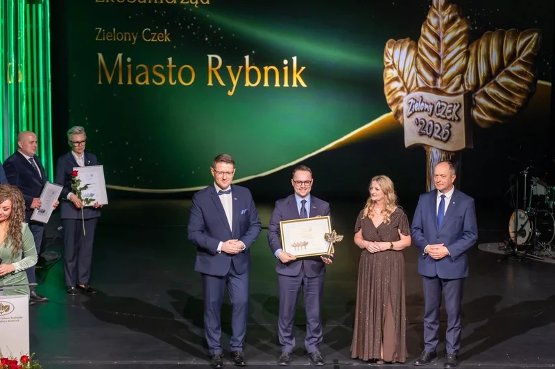Rybnik z Zielonym Czekiem 2026. Miasto docenione za działania ekologiczne