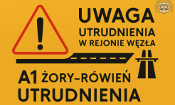 Utrudnienia w rejonie zjazdu A1 Żory-Rowień w dniach 28-30 lipca - Serwis informacyjny z Raciborza - naszraciborz.pl