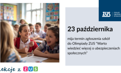 Do 23 października zgłoszenia do Olimpiady ZUS. Lekcje z ZUS to instrukcja, jak świadomie zaplanować swoją przyszłość - Serwis informacyjny z Raciborza - naszraciborz.pl