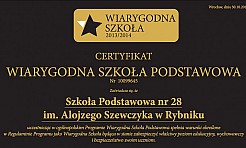 SP 28 otrzymała certyfikat Wiarygodna Szkoła - Serwis informacyjny z Wodzisławia Śląskiego - naszwodzislaw.com