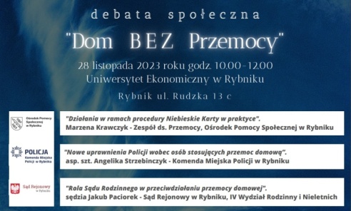 Zaproszenie na debatę Dom BEZ Przemocy - Serwis informacyjny z Wodzisławia Śląskiego - naszwodzislaw.com