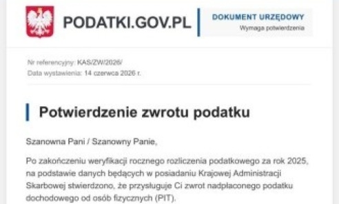 Uwaga na fałszywe wiadomości o zwrocie podatku - Serwis informacyjny z Wodzisławia Śląskiego - naszwodzislaw.com