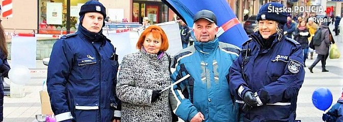 Kampania Białej Wstążki na rybnickim rynku - Serwis informacyjny z Wodzisławia Śląskiego - naszwodzislaw.com