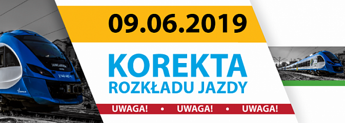 9 czerwca Koleje Śląskie korygują rozkład jazdy  - Serwis informacyjny z Wodzisławia Śląskiego - naszwodzislaw.com